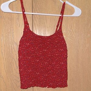 Hollister Red Floral Tank